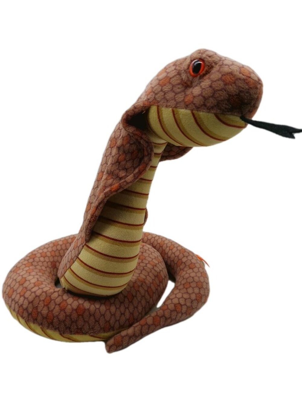 Wild Republic Plush King Cobra Snake Stuffed Animal Reptile Brown Yellow 14"